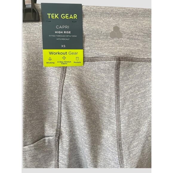 Tek Gear Workout Women's Capri High Rise Leggings Pants size XS NWT - Picture 4 of 5